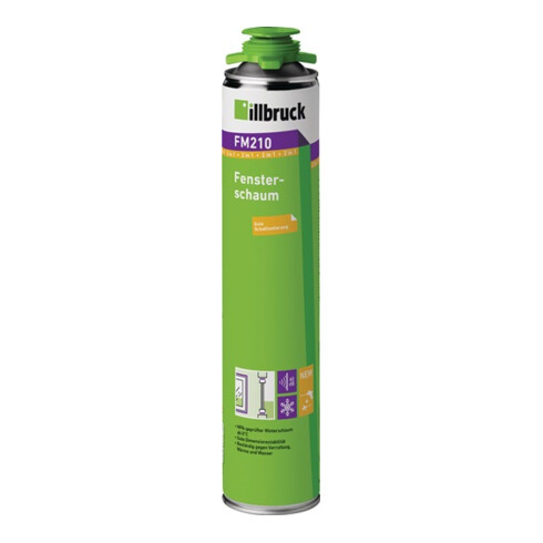 1K-Fenster-/Fassadenschaum FM210 880 ml B2 grün m.Einw.-Handsch.Dose ILLBRUCK