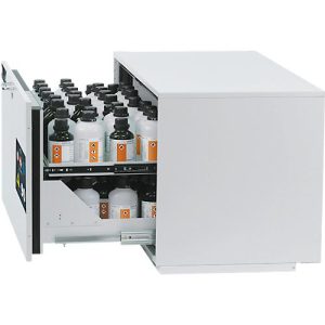 2. Auszugsebene für asecos Sicherheitsschränke der UB90 und UB30 Serie, Stahlblech, lichtgrau, B 942 x T 442 x H 45 mm, 7 l, bis 25 kg 2. Auszugsebene für asecos Sicherheitsschränke der UB90 und UB30 Serie, Stahlblech, lichtgrau, B 942 x T 442 x H 45 mm, 7 l, bis 25 kg