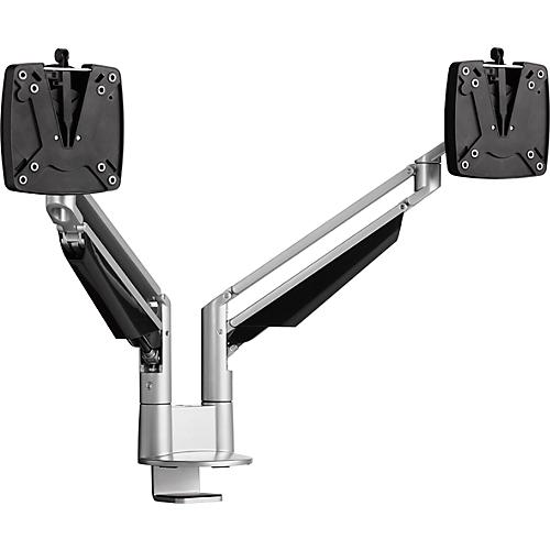 2-fach-Monitorarm Novus CLU Duo C, bis 27″, Tischhalterung, schwenk-/höhenverstellbar, silbern/anthrazit