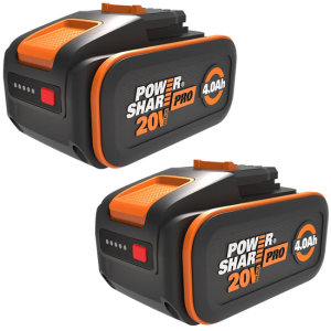 2 Pro Powershare WA3644 20V 4Ah Lithium-Akkus mit Anzeige – Worx 2 Pro Powershare WA3644 20V 4Ah Lithium-Akkus mit Anzeige – Worx