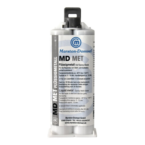 2K-Epoxyd-Flüssigmetall MD MET 50g Doppelkartusche MARSTON