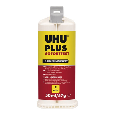 2Komponentenkleber 57g Kartusche UHU plus sofortfest UHU
