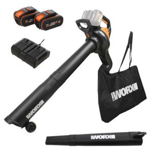 3-in-1- Akku-Laubbläser und -sauger WORX WG583E – 2 x 20-V-Akkus – 4Ah 3-in-1- Akku-Laubbläser und -sauger WORX WG583E – 2 x 20-V-Akkus – 4Ah