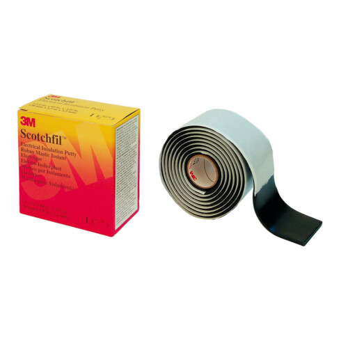 3M Deutschland Isolierband Kautschuk 38 mm x 1,5 m, sw ScotchFil 38x1,5sw
