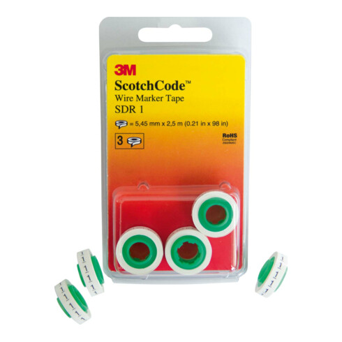 3M Deutschland Kabelmark. Nachfüllrollen Ziffer 0, 3er Pack SDR-0(VE3)