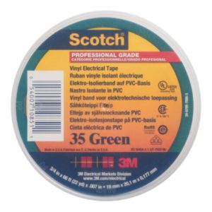 3M Deutschland PVC Elektro-Isolierband 19 mm x 20 m, grün Scotch 35 19×20 gn