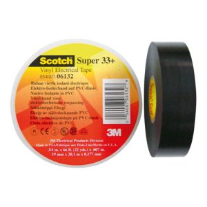 3M Deutschland PVC Elektro-Isolierband 19 mm x 33 m, sw ScotchSuper33+ 19×33