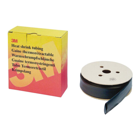 3M Deutschland Warmschrumpfschlauch Rolle 4,8/2,4 mm,sw,dünnw. HSR sw