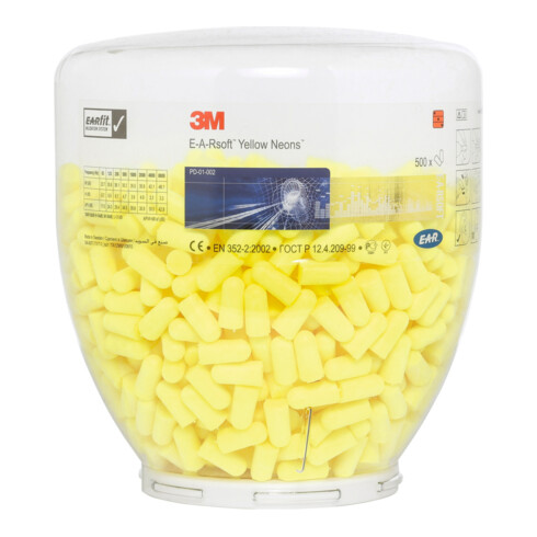 3M Gehörschutzstöpsel Ear Soft Yellow Neon Nachfülldispenser