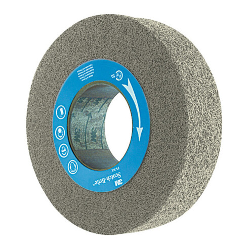 3M Scotch-Brite Kompakt-Finishscheibe (SiC), FS-WL, Scheiben-⌀xBreitexBohrungs-⌀ 203X51X76 mm