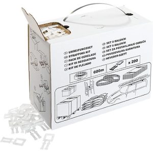 600m Kunststoffumreifungsband 12,0 x 0,55mm + 200 Verschlußschnallen im Spenderkarton 600m Kunststoffumreifungsband 12,0 x 0,55mm + 200 Verschlußschnallen im Spenderkarton