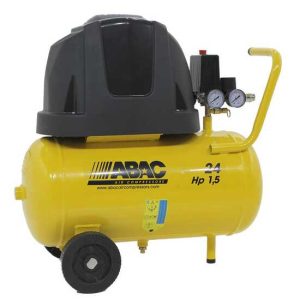 ABAC Mod. Pole Position B15 – Elektrischer Kompressor mit Wagen – Motor 1.5 PS, 24 Lt