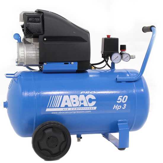 ABAC Montecarlo L30P - Einphasiger elektrischer Luftkompressor - Motor 3 PS - 50 lt