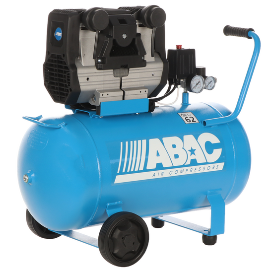 ABAC MONTECARLO QUIETE OS20 - Elektrischer, einphasiger, geräuscharmer Luftkompressor - Öl-frei - 2 PS - 50 l