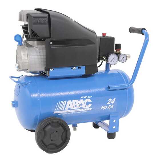 ABAC POLE POSITION PRO L25P - Einphasiger elektrischer Luftkompressor - Motor 2,5 PS - 24 Liter