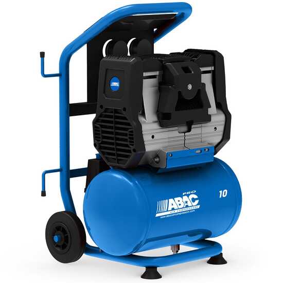 ABAC SILVERSTONE OS15P - Schallgedämpfter, ölfreier, einphasiger elektrischer Luftkompressor - Motor 1,5 PS - 10 l