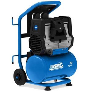 ABAC SILVERSTONE OS20P – Schallgedämpfter, ölfreier, einphasiger elektrischer Luftkompressor – Motor 2 PS – 10 l