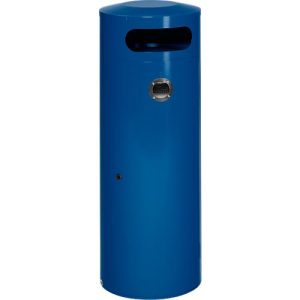 Abfallsammler KS 90, mit innenliegendem Ascher, enzianblau