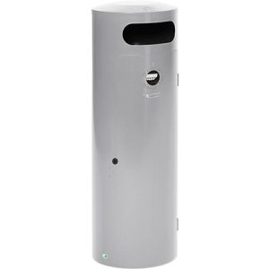 Abfallsammler KS 90, mit innenliegendem Ascher, silber