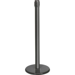 Absperrpfosten GLA45, ohne Gurt, H 955 mm, mit Leerkassette, anthrazit Absperrpfosten GLA45, ohne Gurt, H 955 mm, mit Leerkassette, anthrazit
