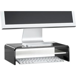 Acryl-Medienträger U-Form mit Boden, 350 x 230 x 100 mm, schwarz/weiß Acryl-Medienträger U-Form mit Boden, 350 x 230 x 100 mm, schwarz/weiß