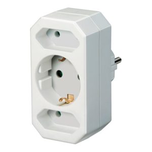 Adapterstecker Euro 2 + Schutzkontakt 1 Adapterstecker Euro 2 + Schutzkontakt 1