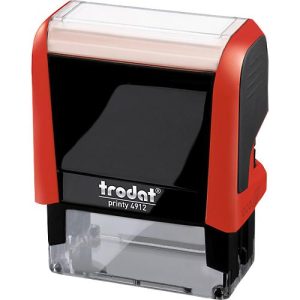 Adress-Stempel trodat® Printy 4912, Gehäusefarbe rot & Stempelabdruckfarbe schwarz Adress-Stempel trodat® Printy 4912, Gehäusefarbe rot & Stempelabdruckfarbe schwarz