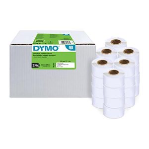 Adressetiketten Dymo® S0722360, 28 x 89 mm, für Internetmarken, permanenthaftend, Papier, weiß, 24 Rollen mit jeweils 130 Stück Adressetiketten Dymo® S0722360, 28 x 89 mm, für Internetmarken, permanenthaftend, Papier, weiß, 24 Rollen mit jeweils 130 Stück