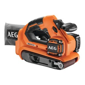 AEG Akku-Bandschleifer BHBS18-75BL-0 18V Solo-Version, inkl. 2x Schleifblätter im Karton