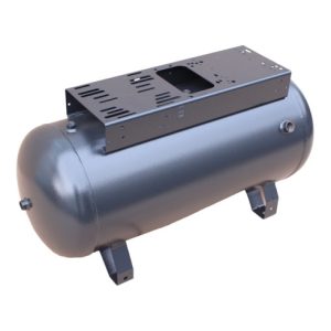Aerotec Druckluftkessel 90 L liegend – 11 bar mit schmaler Konsole ohne Anbau
