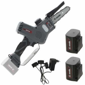 Akku-Astkettensäge Ausonia Nativa Saw – 3 x 24V 2.5Ah Akkus – Schnittkapazität 100mm Akku-Astkettensäge Ausonia Nativa Saw – 3 x 24V 2.5Ah Akkus – Schnittkapazität 100mm