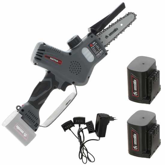 Akku-Astkettensäge Ausonia Nativa Saw - 3 x 24V 2.5Ah Akkus - Schnittkapazität 100mm