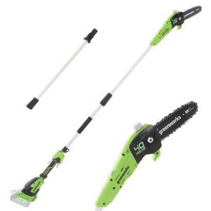 Akku-Astkettensäge Greenworks G40PSF 40V – mit Schultergurt und Teleskopschaft – AKKU UND LADEGERÄT NICHT IM LIEFERUMFANG ENTHALTEN Akku-Astkettensäge Greenworks G40PSF 40V – mit Schultergurt und Teleskopschaft – AKKU UND LADEGERÄT NICHT IM LIEFERUMFANG ENTHALTEN