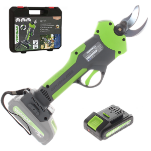 Akku-Baumschere Verdemax FE20 – Akku 20V 2Ah – Ø 30mm Schnittdurchmesser Akku-Baumschere Verdemax FE20 – Akku 20V 2Ah – Ø 30mm Schnittdurchmesser