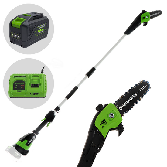 Akku-Hochentaster mit Teleskopschaft Greenworks G48PS 48V - 5Ah Akku