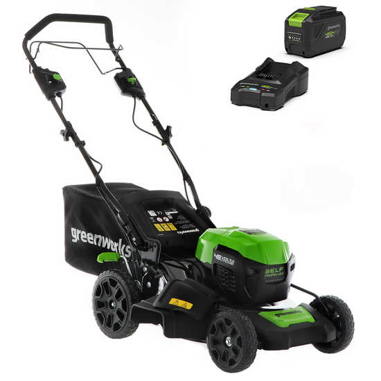 Akku-Rasenmäher Greenworks GD48LM46SP 48V - 46 cm - Akku 4Ah, mit Radantrieb
