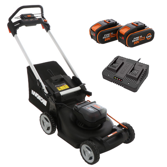 Akku Rasenmäher WORX NITRO WG748E - 2x20V/4Ah - Schnittbreite 46 cm
