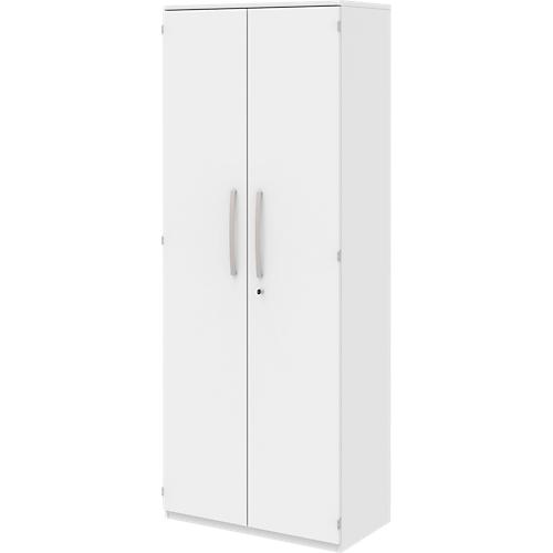 Aktenschrank BARI, 6 OH, 5 Böden, Schloss, B 819 x T 430 x H 2174 mm, weiß