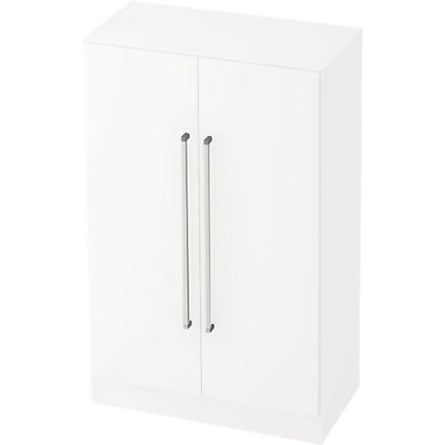 Aktenschrank TARVIS, mit Griff ohne Schloss, 3 Ordnerhöhen, B 800 x T 420 x H 1270 mm, weiß