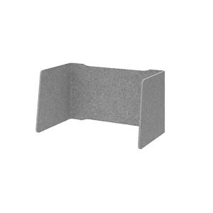 Akustik-Trennwand, für 1200 mm breite Schreibtische, Schallabsorberklasse C, Kabelführung, B 1140 x T 650 x H 605 mm, Schallschutzvlies, grau-meliert Akustik-Trennwand, für 1200 mm breite Schreibtische, Schallabsorberklasse C, Kabelführung, B 1140 x T 650 x H 605 mm, Schallschutzvlies, grau-meliert