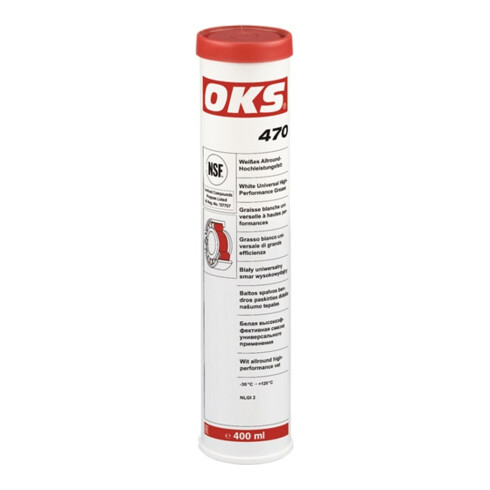 Allround-Hochleistungsfett OKS 470 NSF-H2, NLGI-Klasse 2 weiß Kartusche 400ml