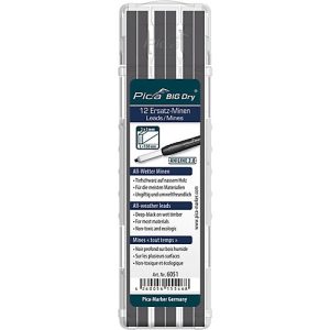 Allwetter Ersatzminen Pica BIG Dry ANILINE 2.0, Graphit, 5 mm, mit Etui, 12 Stück Allwetter Ersatzminen Pica BIG Dry ANILINE 2.0, Graphit, 5 mm, mit Etui, 12 Stück