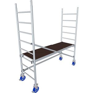Alu-Fahrgerüst Krause ProTec, 200 kg/m², TÜV-geprüft, gebremste Rollen, L 2000 x B 700 x H 2900 mm Alu-Fahrgerüst Krause ProTec, 200 kg/m², TÜV-geprüft, gebremste Rollen, L 2000 x B 700 x H 2900 mm