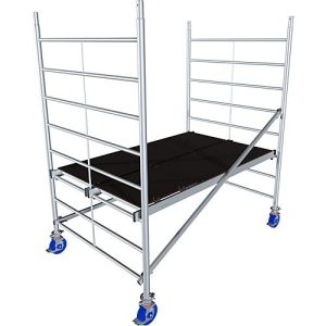 Alu-Fahrgerüst Krause ProTec XXL, 200 kg/m², TÜV-geprüft, gebremste Rollen, L 2000 x B 1400 x H 2900 mm Alu-Fahrgerüst Krause ProTec XXL, 200 kg/m², TÜV-geprüft, gebremste Rollen, L 2000 x B 1400 x H 2900 mm