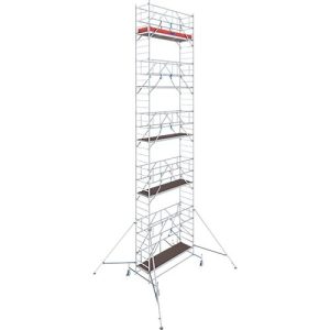 Alu-Fahrgerüst KRAUSE Serie 10, 200 kg/m², TÜV-geprüft, höhenverstellbare Rollen, L 2500 x B 750 x H 11400 mm Alu-Fahrgerüst KRAUSE Serie 10, 200 kg/m², TÜV-geprüft, höhenverstellbare Rollen, L 2500 x B 750 x H 11400 mm