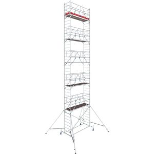 Alu-Fahrgerüst KRAUSE Serie 10, 200 kg/m², TÜV-geprüft, höhenverstellbare Rollen, L 2500 x B 750 x H 12400 mm Alu-Fahrgerüst KRAUSE Serie 10, 200 kg/m², TÜV-geprüft, höhenverstellbare Rollen, L 2500 x B 750 x H 12400 mm