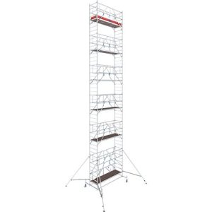 Alu-Fahrgerüst KRAUSE Serie 10, 200 kg/m², TÜV-geprüft, höhenverstellbare Rollen, L 2500 x B 750 x H 13400 mm Alu-Fahrgerüst KRAUSE Serie 10, 200 kg/m², TÜV-geprüft, höhenverstellbare Rollen, L 2500 x B 750 x H 13400 mm