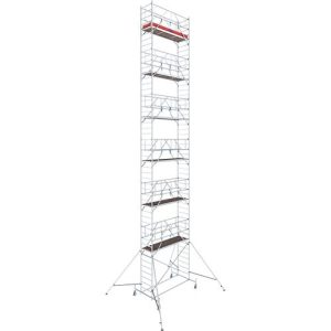 Alu-Fahrgerüst KRAUSE Serie 10, 200 kg/m², TÜV-geprüft, höhenverstellbare Rollen, L 2500 x B 750 x H 14400 mm Alu-Fahrgerüst KRAUSE Serie 10, 200 kg/m², TÜV-geprüft, höhenverstellbare Rollen, L 2500 x B 750 x H 14400 mm