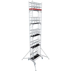 Alu-Faltgerüst Krause ProTec XS, 200 kg/m², gebremste Rollen, L 2000 x B 700 x H 10800 mm Alu-Faltgerüst Krause ProTec XS, 200 kg/m², gebremste Rollen, L 2000 x B 700 x H 10800 mm