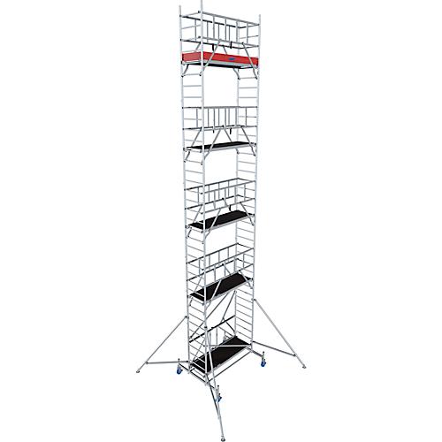 Alu-Faltgerüst Krause ProTec XS, 200 kg/m², gebremste Rollen, L 2000 x B 700 x H 10800 mm